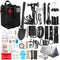 Survival Tool Kit 43-Piece Emergency Kit Outdoor Survival First Aid Kit Larger - Black - Size 43 - piece set