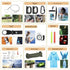 Survival Tool Kit 43-Piece Emergency Kit Outdoor Survival First Aid Kit Larger - Camouflage - Size 43 - piece set