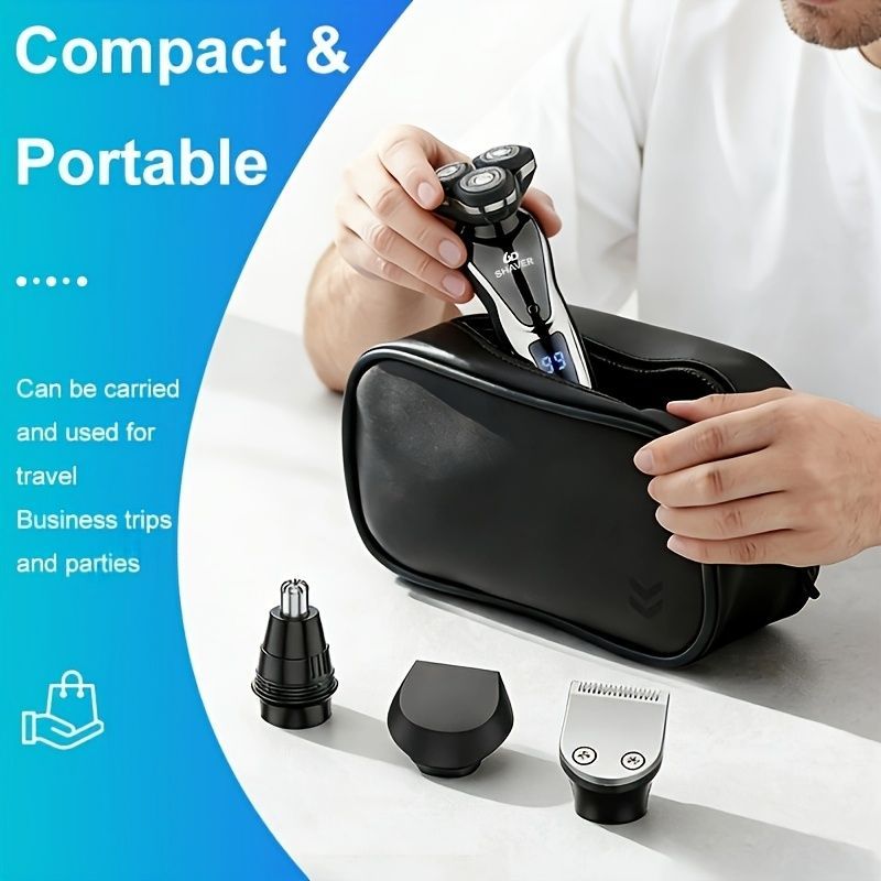 Men'S Electric Shaver 4-In-1 Shaver Multifunctional Shaver USB Charging Shaver - Black - Size 1168