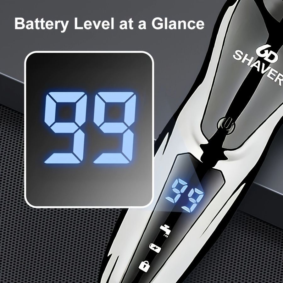 Men'S Electric Shaver 4-In-1 Shaver Multifunctional Shaver USB Charging Shaver - Black - Size 1168