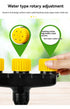 6-Head Garden Spray Nozzle Irrigation Hose Sprinkler Australian Garden Watering - Yellow - Size M