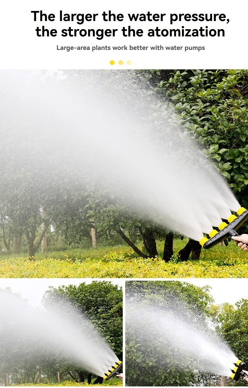 6-Head Garden Spray Nozzle Irrigation Hose Sprinkler Australian Garden Watering - Yellow - Size M