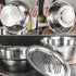 KEMORELA, 4-in-1 kitchen set, stainless steel kitchen tools, Australian kitchen essentials, rice washer, grater, colander, cooking prep tools, kitchen storage, home cooking gadgets, mixing bowl with lid, kitchen space saver, multi-purpose kitchen set - Si