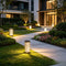 solar garden lights, outdoor waterproof lights, warm white LED pathway lights, automatic dusk to dawn lights, landscape lighting, lawn lights, patio lights, driveway lights, solar stake lights, Australian outdoor lights - White light - Size 6PCS