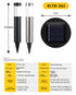 Solar Lawn Lights Stainless Steel Outdoor Lights 3-LED Garden Lights Waterproof - Black with white light - Size 1PCS