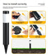 Solar Lawn Lights Stainless Steel Outdoor Lights 3-LED Garden Lights Waterproof - Black with white light - Size 1PCS