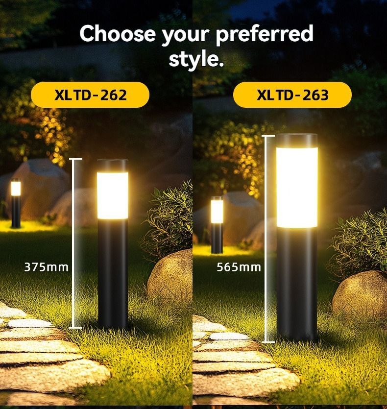 Solar Lawn Lights Stainless Steel Outdoor Lights 3-LED Garden Lights Waterproof - Black with white light - Size 1PCS