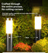 Solar Lawn Lights Stainless Steel Outdoor Lights 3-LED Garden Lights Waterproof - Black with white light - Size 1PCS