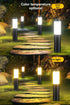 Solar Lawn Lights Stainless Steel Outdoor Lights 3-LED Garden Lights Waterproof - Black with white light - Size 1PCS
