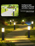 Solar Lawn Lights Stainless Steel Outdoor Lights 3-LED Garden Lights Waterproof - Black with white light - Size 2PCS
