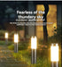 Solar Lawn Lights Stainless Steel Outdoor Lights 3-LED Garden Lights Waterproof - Black with white light - Size 2PCS
