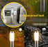 Solar Lawn Lights Stainless Steel Outdoor Lights 3-LED Garden Lights Waterproof - Silver white light - Size 2PCS