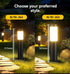 Solar Lawn Lights Stainless Steel Outdoor Lights 3-LED Garden Lights Waterproof - Silver white light - Size 2PCS