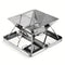 Silver camping grill, foldable grill, stainless steel grill, outdoor grill, portable grill, camping cookware, barbecue grill for camping