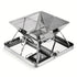 Silver camping grill, foldable grill, stainless steel grill, outdoor grill, portable grill, camping cookware, barbecue grill for camping