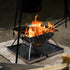 Silver camping grill, foldable grill, stainless steel grill, outdoor grill, portable grill, camping cookware, barbecue grill for camping
