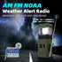 AM FM radio, NOAA weather alert radio, hand crank emergency radio, solar camping light, Bluetooth speaker radio, portable phone charger radio, outdoor survival radio, camping radio Australia, disaster preparedness radio, rechargeable weather radio - Green