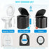 Black collapsible camping toilet, portable outdoor toilet, camping furniture Australia, lightweight camping gear, compact toilet for travel, camping sanitation solution