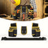 Black Yellow tool belt, industrial tools, work safety equipment, multiple pockets, durable tool belt, Australia
