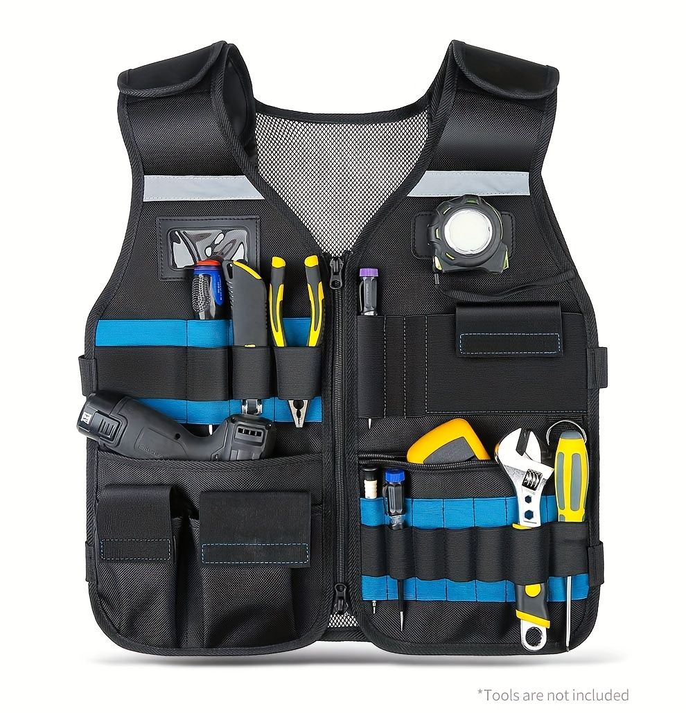 tool vest, multi pocket vest, industrial tool vest, work safety vest, tool storage vest, breathable work vest, australia tool vest, construction tool vest