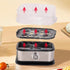 Electric Egg Cooker Kitchen Appliance Perfect Eggs Family-Sized High Quality - Silver - Size 01