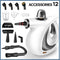 multifunctional steam cleaner, high-pressure steam cleaner, home cleaning Australia, air conditioner cleaner, kitchen range hood cleaner, chemical-free cleaning, steam sanitizer - White - Size A12-piece set