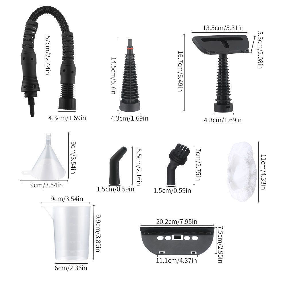 multifunctional steam cleaner, high-pressure steam cleaner, home cleaning Australia, air conditioner cleaner, kitchen range hood cleaner, chemical-free cleaning, steam sanitizer - White - Size A12-piece set