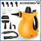 multifunctional steam cleaner, high-pressure steam cleaner, home cleaning Australia, air conditioner cleaner, kitchen range hood cleaner, chemical-free cleaning, steam sanitizer - Yellow - Size A12-piece set