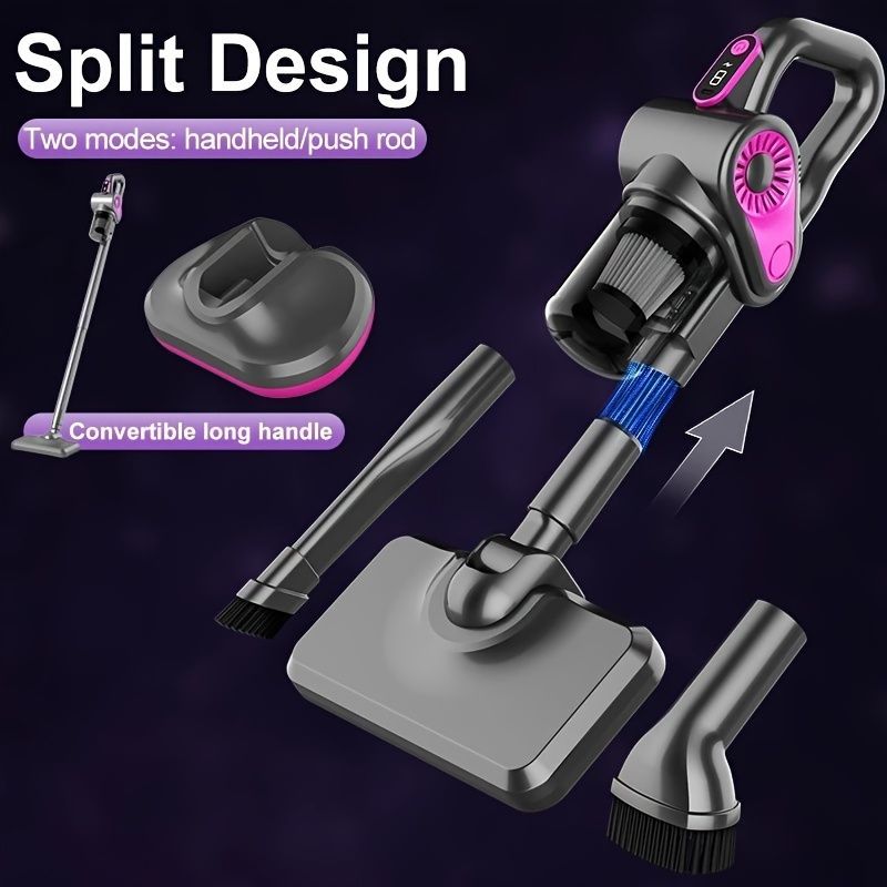 4-In-1 Handheld Vacuum Cleaner Anti-Mite Device Powerful Suction UV Mite - White - Size 01