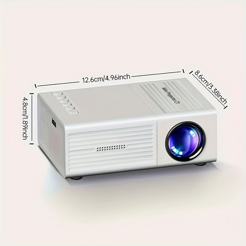 LED Projector 80‑Inch – Remote Control, USB Phone Link, Home Entertainment