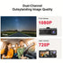 Dash Camera Car Camera Dual Lens Dash Cam 1080p Front Camera 720p Interior - Black - Size 01