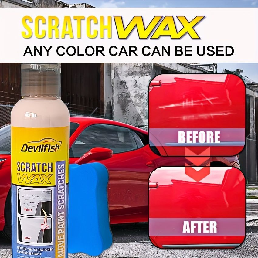 Car Scratch Repair Scratch Remover Paste Car Polish Car Wax DIY Car Detailing - Yellow - Size 01