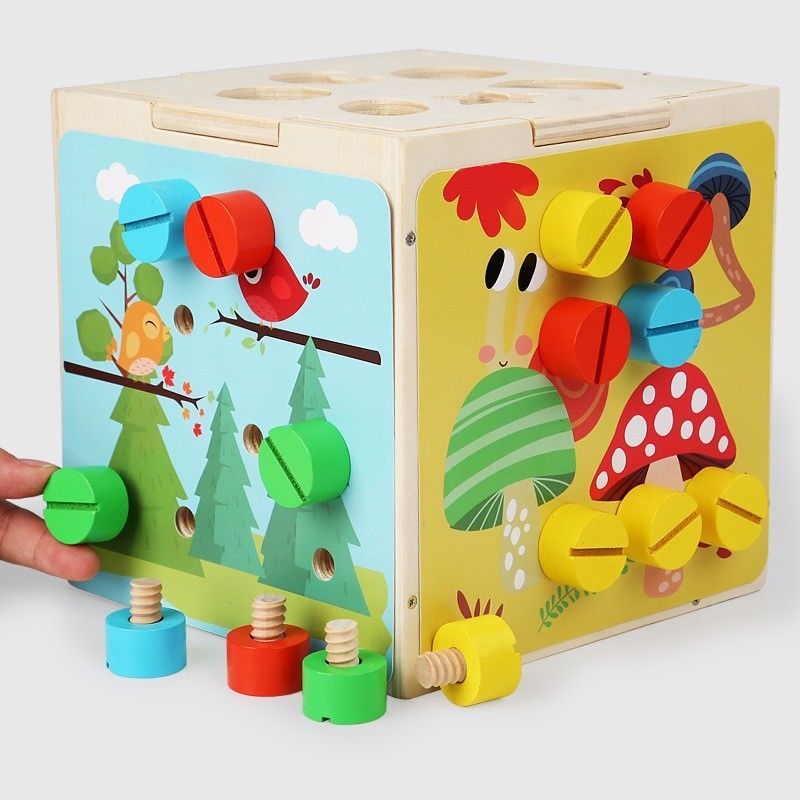 wooden toolbox, animal themed toy, building set, kids construction toy, fine motor skills, creative play, educational toy, birthday gift, Children's Day gift, Australian toy - Multi - Size 6