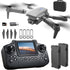 S2 MAX drone, dual-camera drone, upgraded remote control, ESC camera, long-lasting battery, 360° intelligent infrared flight, flying toy, drone gift, beginner drone, FPV drone - Gray - Size Three batteries