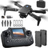 S2 MAX drone, dual-camera drone, upgraded remote control, ESC camera, long-lasting battery, 360° intelligent infrared flight, flying toy, drone gift, beginner drone, FPV drone - Gray - Size Three batteries