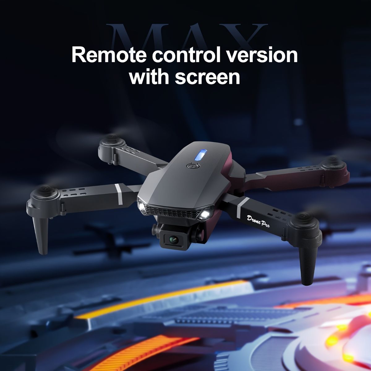 S2 MAX drone, dual-camera drone, upgraded remote control, ESC camera, long-lasting battery, 360° intelligent infrared flight, flying toy, drone gift, beginner drone, FPV drone - Gray - Size Three batteries