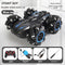 2.4G remote control car, electric stunt car, drifting car, spray function, kids toy car, double-sided stunt car, watch remote control, outdoor RC toy, rechargeable toy car - Blue - Size Dual-control