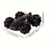 2.4G remote control car, electric stunt car, drifting car, spray function, kids toy car, double-sided stunt car, watch remote control, outdoor RC toy, rechargeable toy car - Blue - Size Dual-control