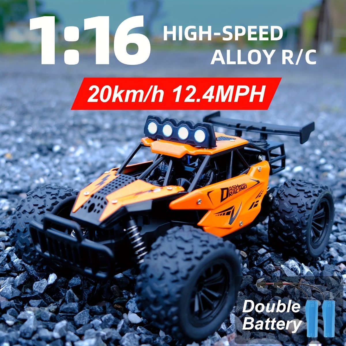 1:16 metal RC car, high-speed drifting, off-road racing car, boys toy car, 2.4GHz remote control, outdoor play toy, drift car, remote control car for kids, Australian toy - Turquoise - Size variable speed