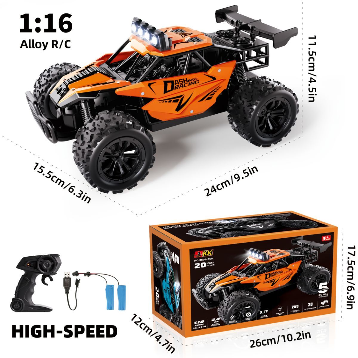 1:16 metal RC car, high-speed drifting, off-road racing car, boys toy car, 2.4GHz remote control, outdoor play toy, drift car, remote control car for kids, Australian toy - Turquoise - Size variable speed