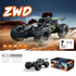 2.4G remote control car, high-speed off-road car, remote control toy for kids, four-wheel drive car, RC car with lights, outdoor toy Australia, gift for kids - Black - Size Dual-batteries