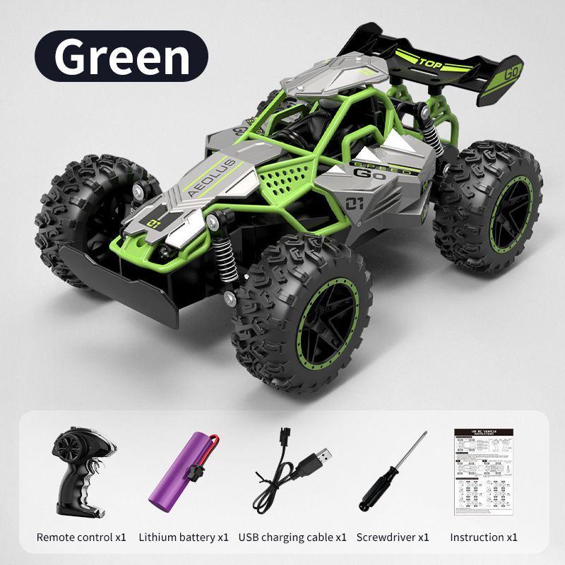2.4G remote control car, high-speed off-road car, remote control toy for kids, four-wheel drive car, RC car with lights, outdoor toy Australia, gift for kids - Black - Size Dual-batteries