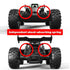 2.4G remote control car, high-speed off-road car, remote control toy for kids, four-wheel drive car, RC car with lights, outdoor toy Australia, gift for kids - Red - Size Dual-batteries