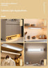 12.6inch Under Cabinet Lighting, 2 Pack Rechargeable Motion Sensor Light Indoor, 5 Levels Dimmable Magnetic Closet Lights, Wireless Under Counter Lights for Kitchen, Stairs