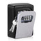 Wall-mounted Key Lock Box, Outdoor 4-Digit Weatherproof Lock Box, Large Capacity Lock Box for 5 Keys, Key Safe Storage Box, Indoor & Outdoor Garage Resettable Combination Lock (Gray)