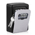 Wall-mounted Key Lock Box, Outdoor 4-Digit Weatherproof Lock Box, Large Capacity Lock Box for 5 Keys, Key Safe Storage Box, Indoor & Outdoor Garage Resettable Combination Lock (Gray)