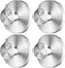 2026 Upgraded Drill-Free Suction Cup Hooks, Stainless Steel Suction Cup Hooks for Shower, Mirror, Wall, Bathroom, Glass, Hanging Towels - 4 Pack, Brushed Silver