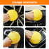 Microfiber Wax Applicator Pads, Car Wax Applicator with Finger Pocket, Buffing & Detail Polishing Foam Pads for Car Cleaning and Fine Polishing (5 inch, 6 Pack) (Yellow)