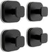 Suction Cup Hooks for Inside Shower,Heavy Duty Reusable No-Drill Hooks for Bathroom Wall,Glass,Windows,Tile-for Hanging Towels,Robes,Loofah - Wreath Hangers for Front Door,4packs (Black)