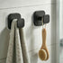 Suction Cup Hooks for Inside Shower,Heavy Duty Reusable No-Drill Hooks for Bathroom Wall,Glass,Windows,Tile-for Hanging Towels,Robes,Loofah - Wreath Hangers for Front Door,4packs (Black)